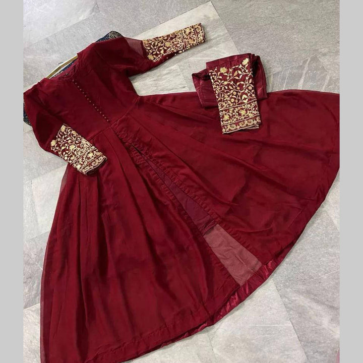 COFFEE EMB Areeba Boutiques 3 PCs Dress Dress for girls and womens