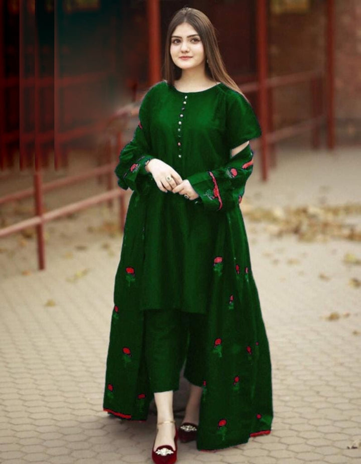 ROSE GOWN 3 PCS Areeba Boutiques 3 PCs Dress Dress for girls and womens