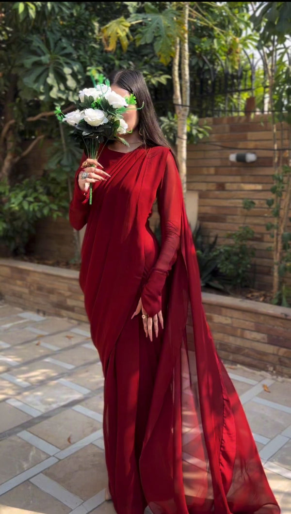 Noor-E-Jahan Chiffon Saree