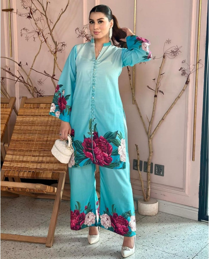 Digital Print Cord Set - | Buy Online from Areeba Boutiques