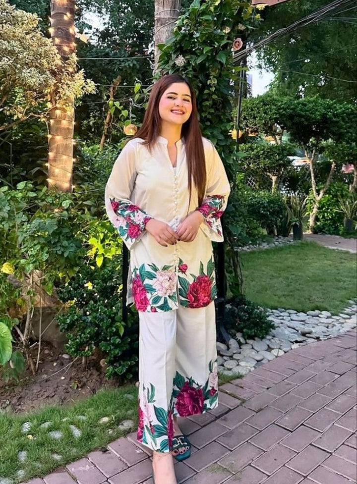 Digital Print Cord Set - | Buy Online from Areeba Boutiques