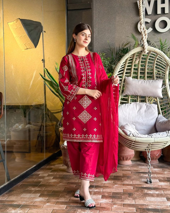 Ferozan Embroidered 3 Peice - | Buy Online from Areeba Boutiques