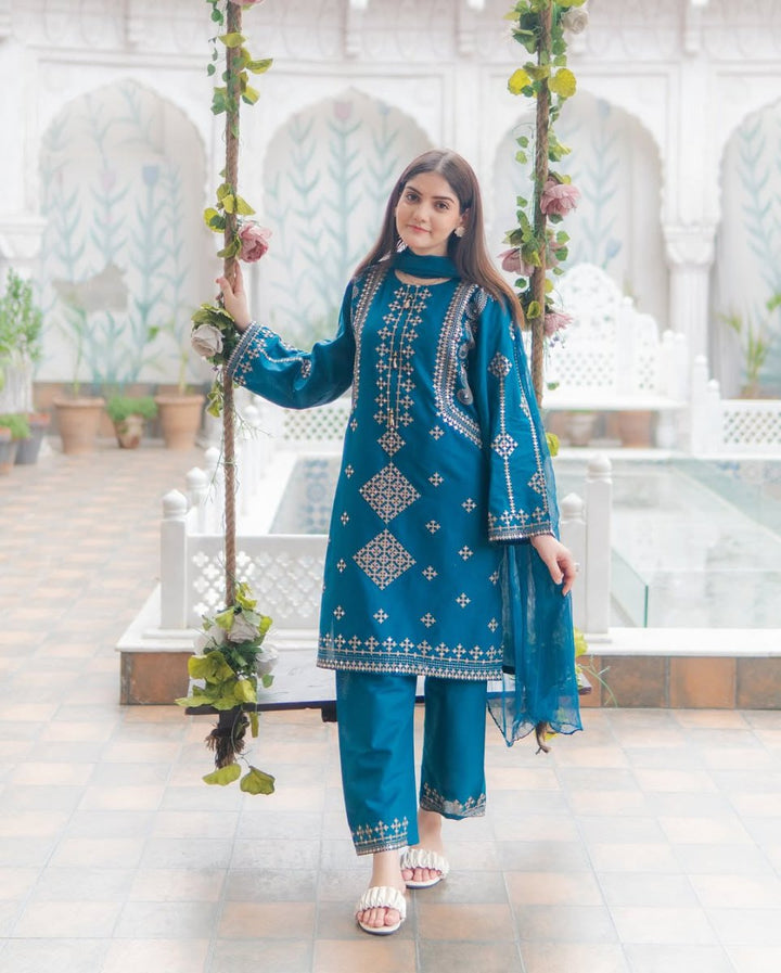 Ferozan Embroidered 3 Peice - | Buy Online from Areeba Boutiques