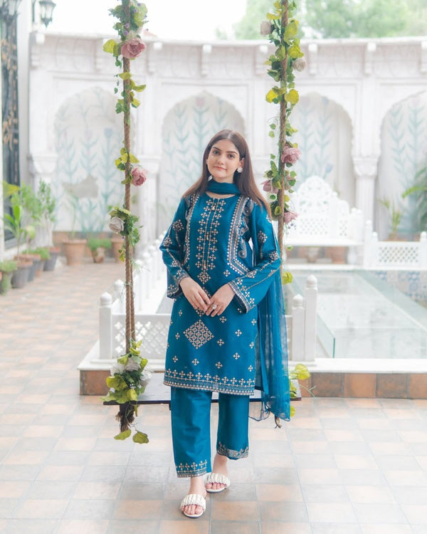 Ferozan Embroidered 3 Peice - | Buy Online from Areeba Boutiques