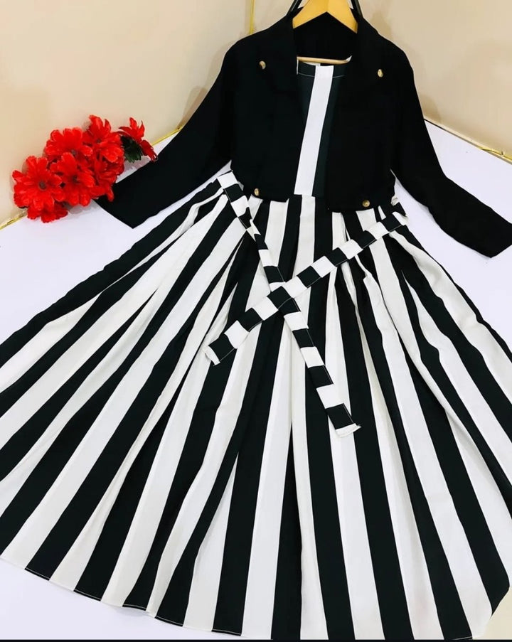Lining Frock With Coat - | Buy Online from Areeba Boutiques