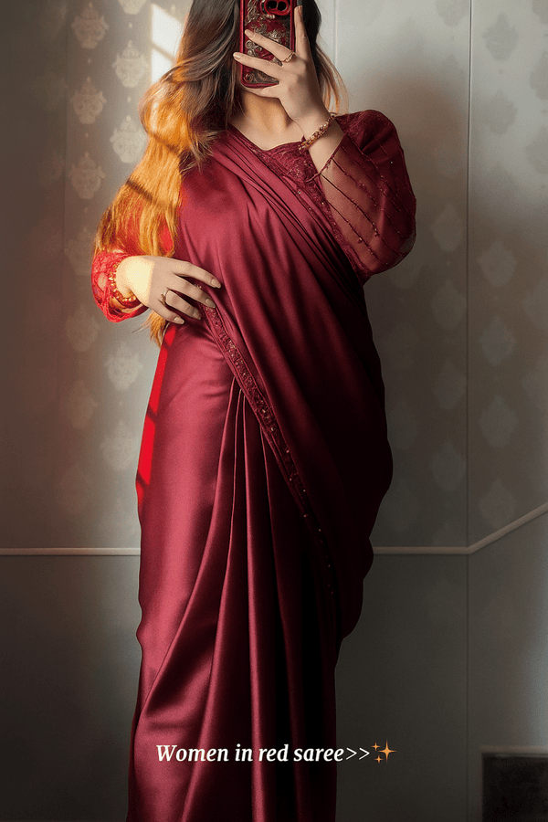 Maya Handwork Embroidered Saree - | Buy Online from Areeba Boutiques