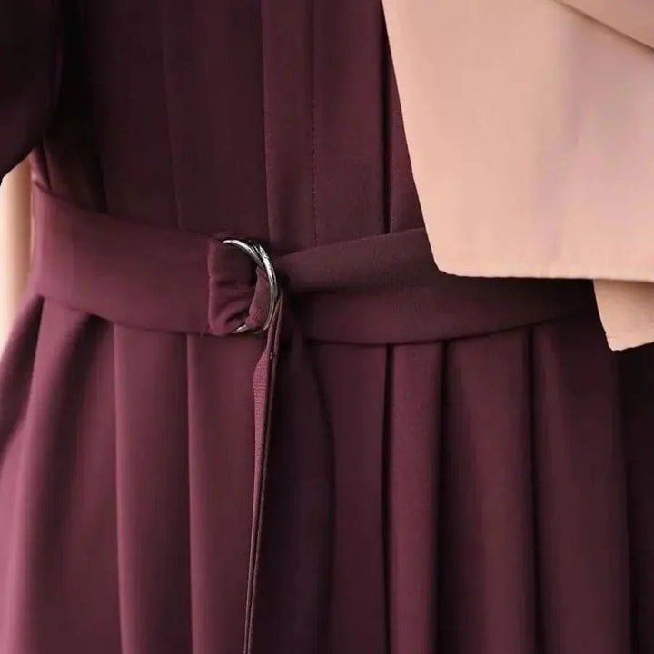 MEHRAB ABAYA WITH BELT - | Buy Online from Areeba Boutiques