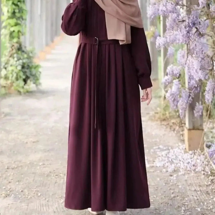 MEHRAB ABAYA WITH BELT - | Buy Online from Areeba Boutiques