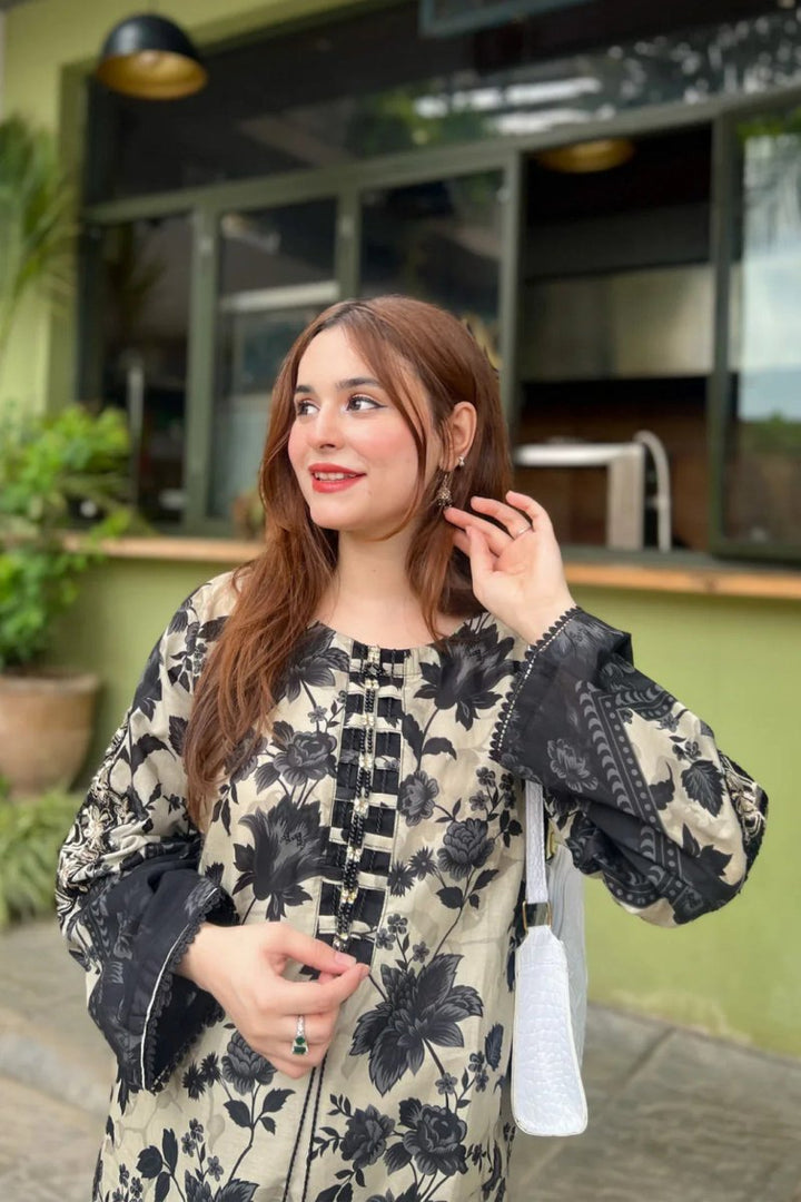 Noor - e - Bahar Lawn Cordset 3 Pcs - | Buy Online from Areeba Boutiques