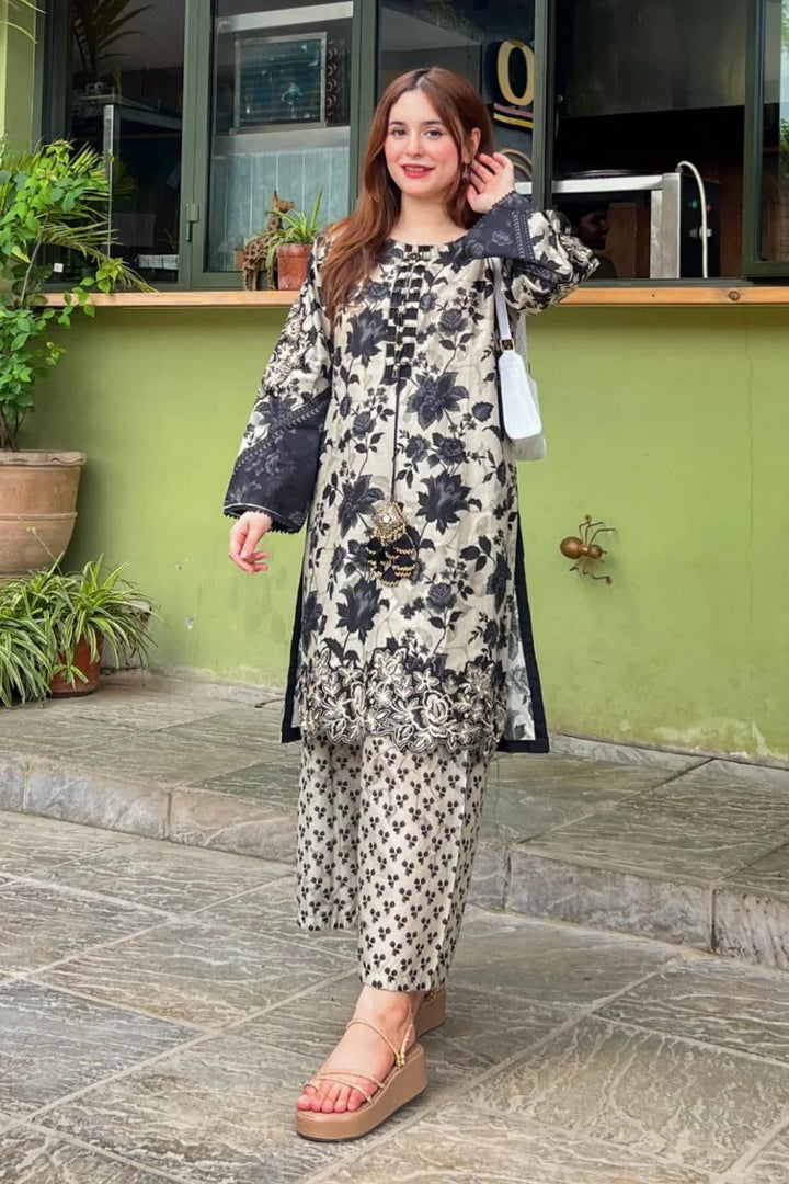 Noor - e - Bahar Lawn Cordset 3 Pcs - | Buy Online from Areeba Boutiques