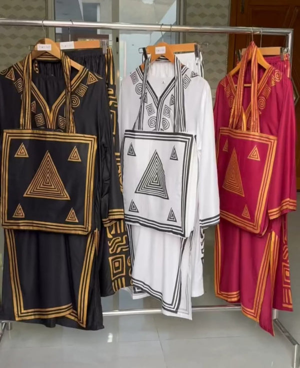 Pyramid 2 Pcs With Bag - | Buy Online from Areeba Boutiques