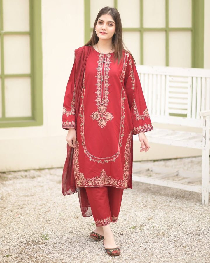SEQUENCE EMBROIDERY 3 PEICE - | Buy Online from Areeba Boutiques