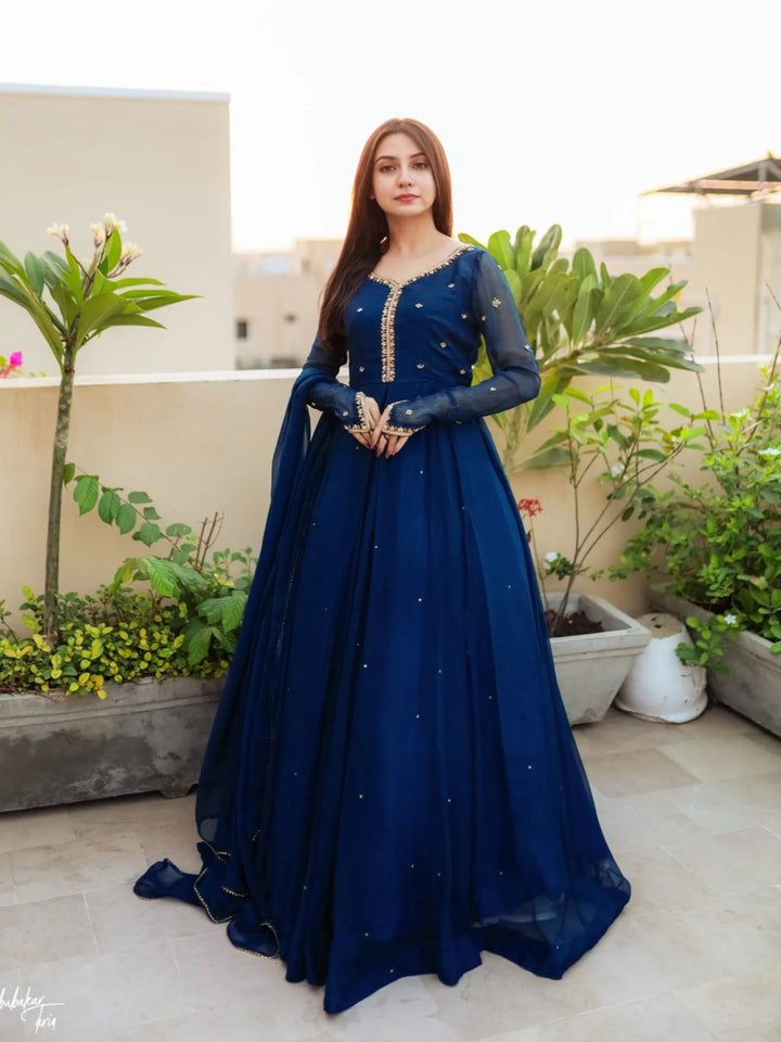 Zareen Long Maxi 3 Peice - | Buy Online from Areeba Boutiques