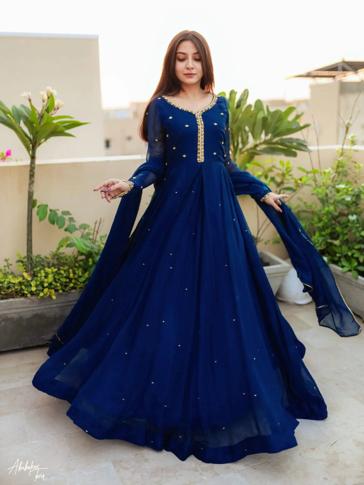 Zareen Long Maxi 3 Peice - | Buy Online from Areeba Boutiques