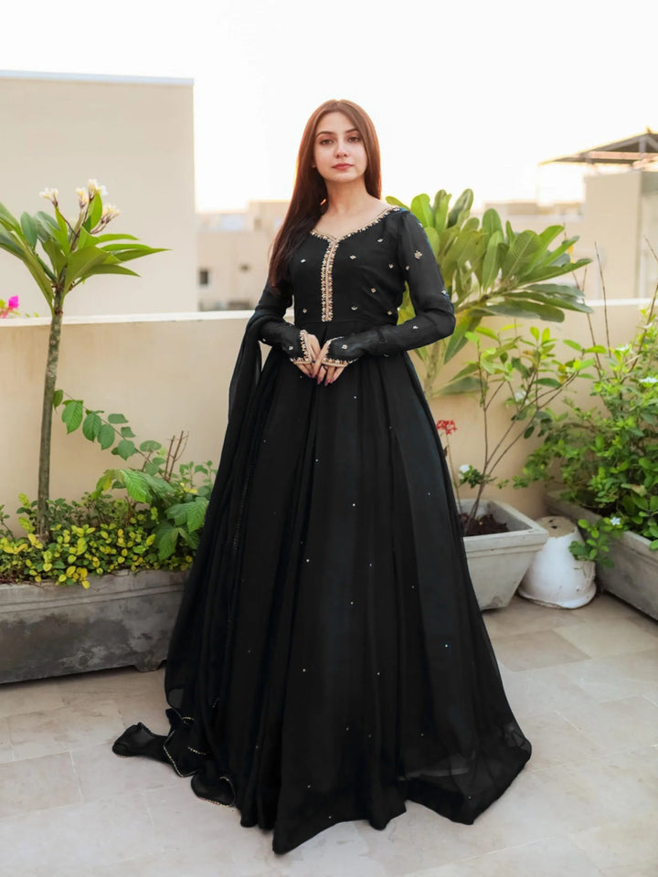 Zareen Long Maxi 3 Peice - | Buy Online from Areeba Boutiques